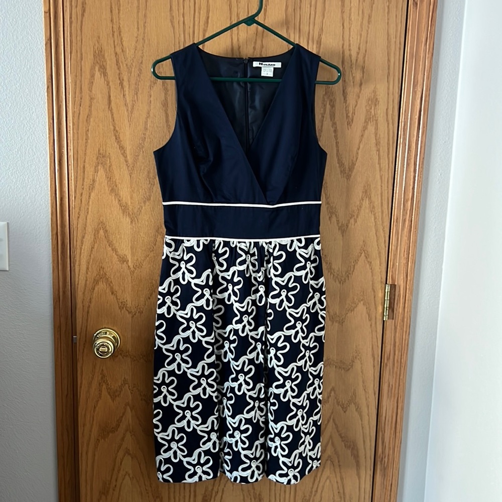 Navy floral dress